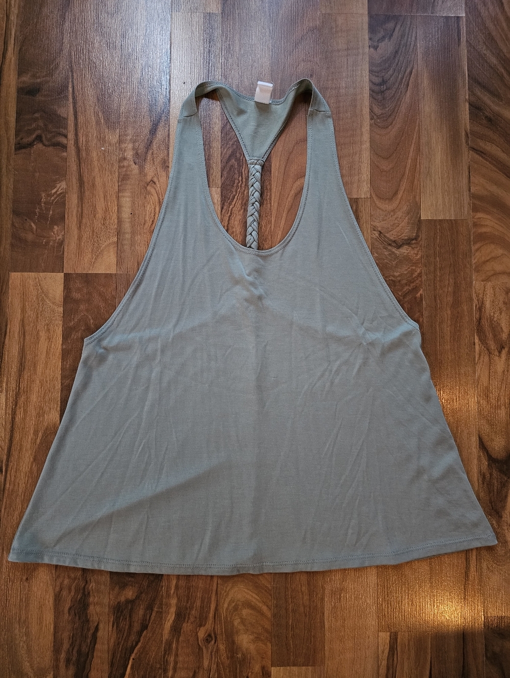 Three Bird Nest Braided-Back Tank Top - Sage